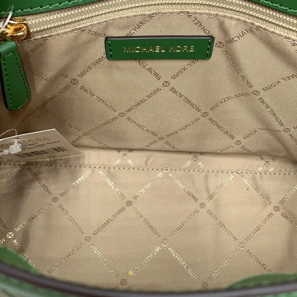 MICHAEL KORS Whitney Medium Flap TH Satchel Fern Green  NWT